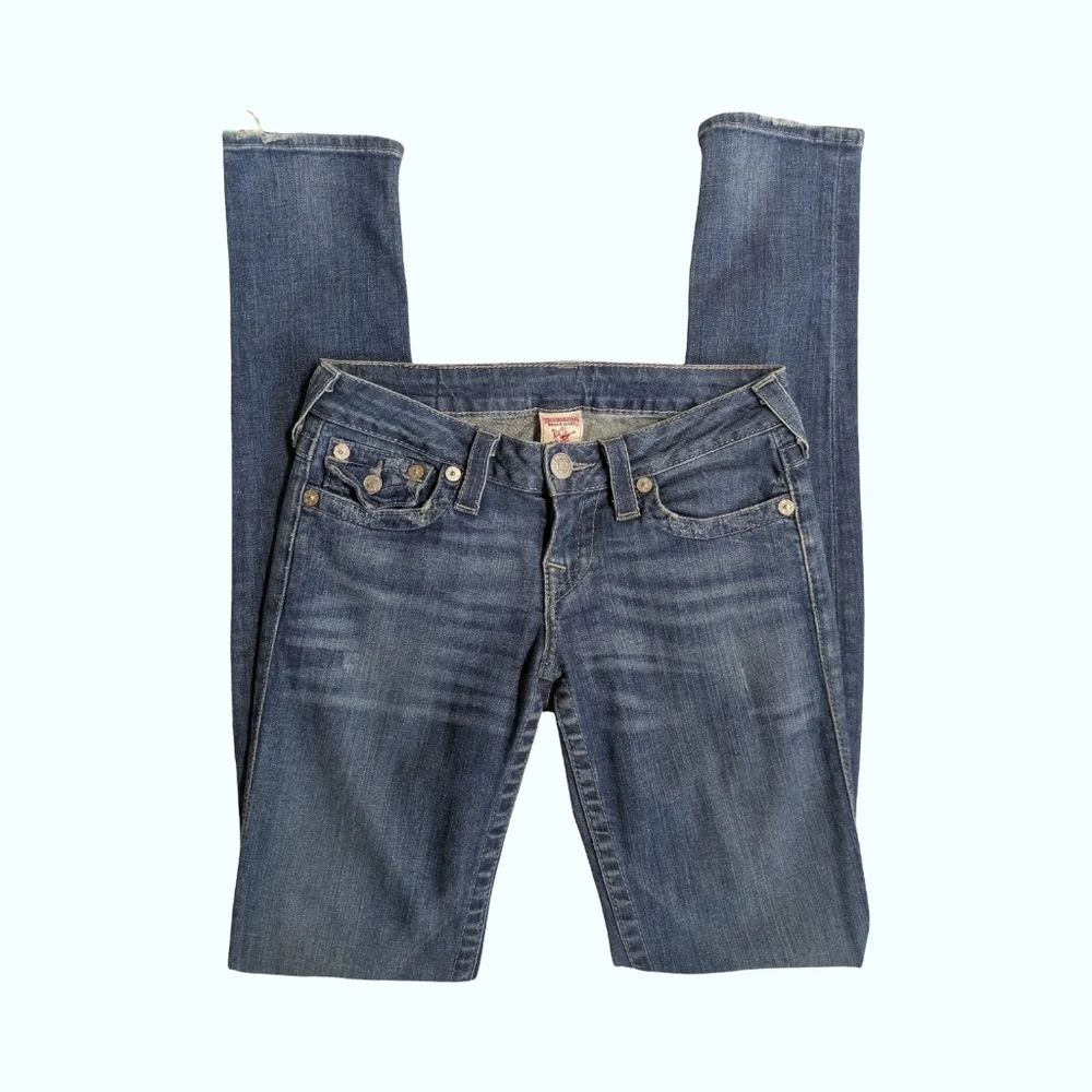Y2K Skinny Jeans - True Religion - Pocket Flap Low Rise Denim - Picture 3 of 11